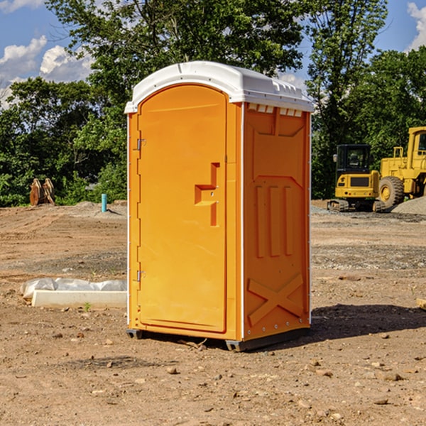 how often are the porta potties cleaned and serviced during a rental period in Mud Butte